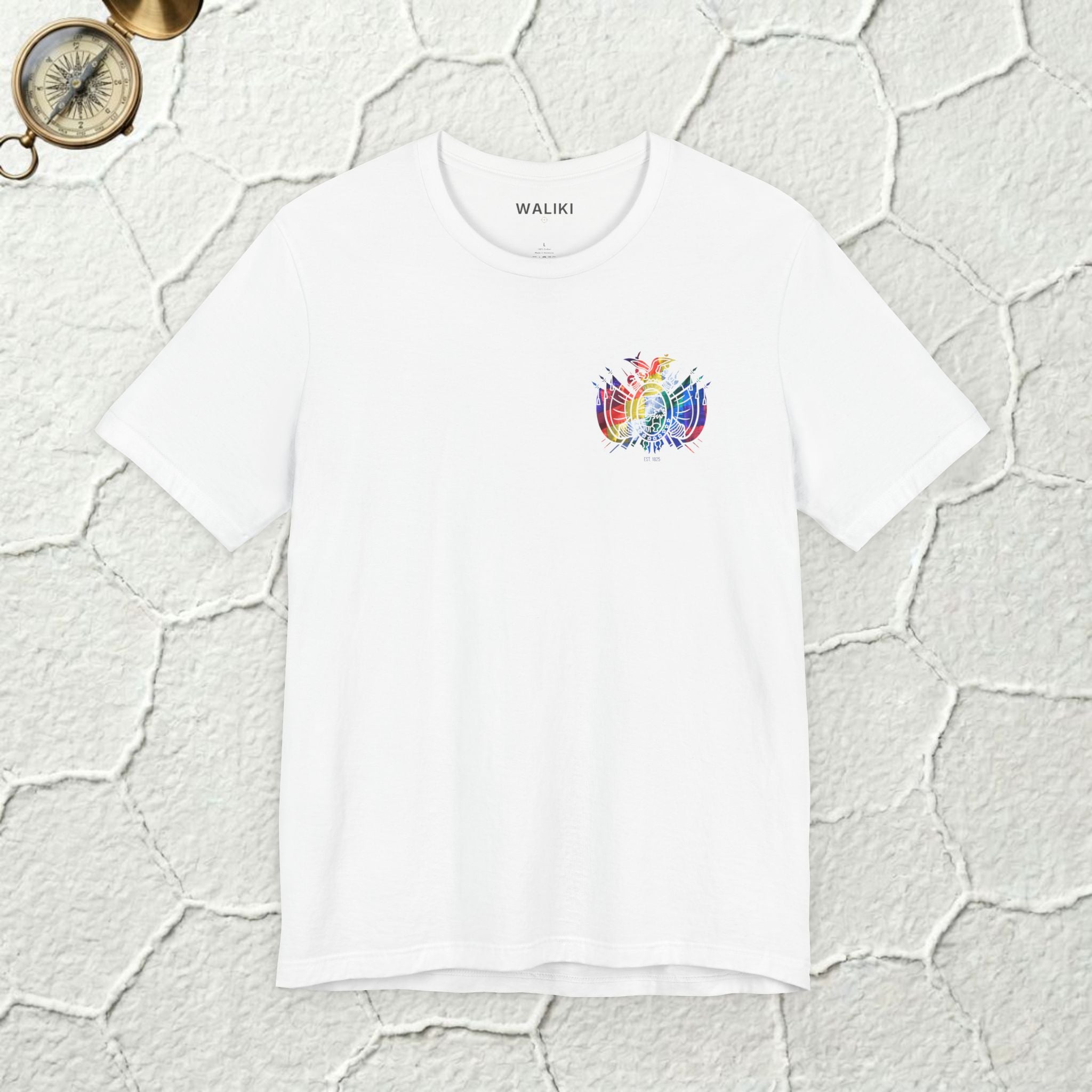 Bolivia Coat of Arms Shirt | Wiphala Badge Edition | BACK